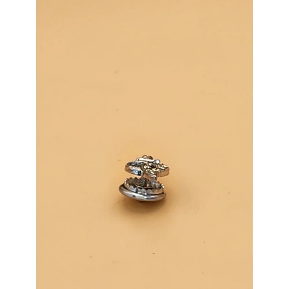 Vtg 925 Sterling Silver Crystal Masonic‎ Shriners Lapel Pin Tie Tack Hat Pin